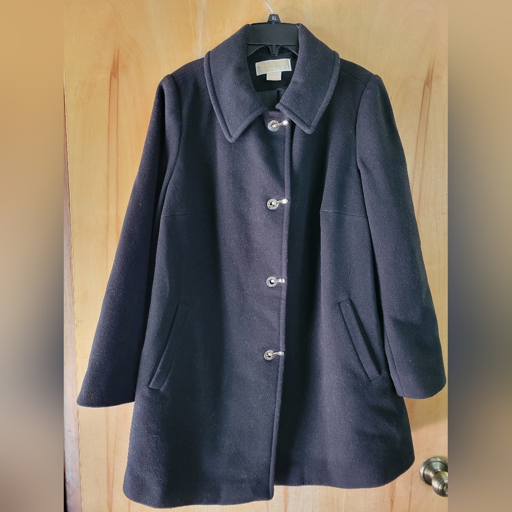 Michael Kors Wool Jacket Black Polyester Lined Si… - image 1
